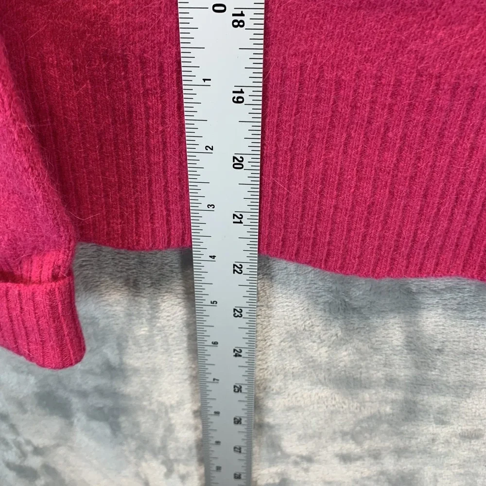 VTG‎ Paul Harris Design Women's Sweater Mock Neck Wool Angora M Hot Pink Vintage